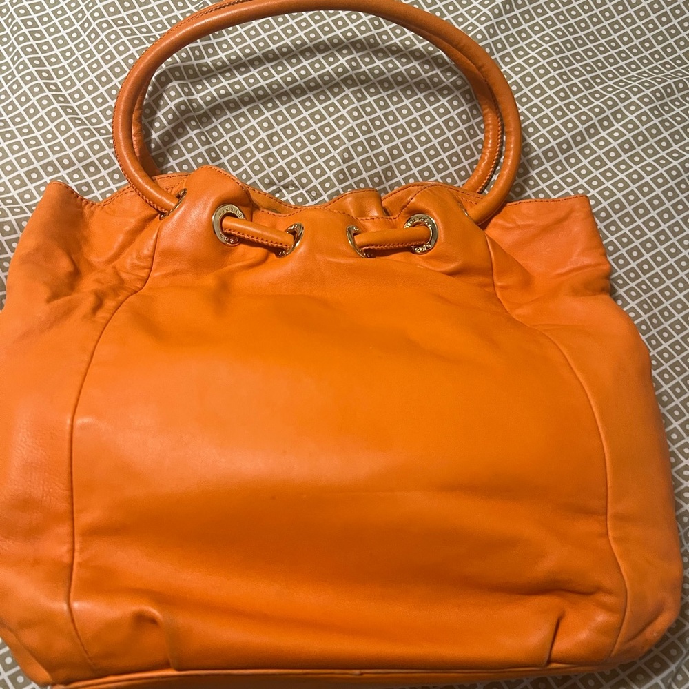 Michael Kors Orange Leather Tote